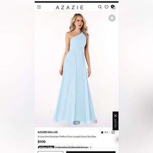 Sky Blue Azazie Bridesmaid Dress